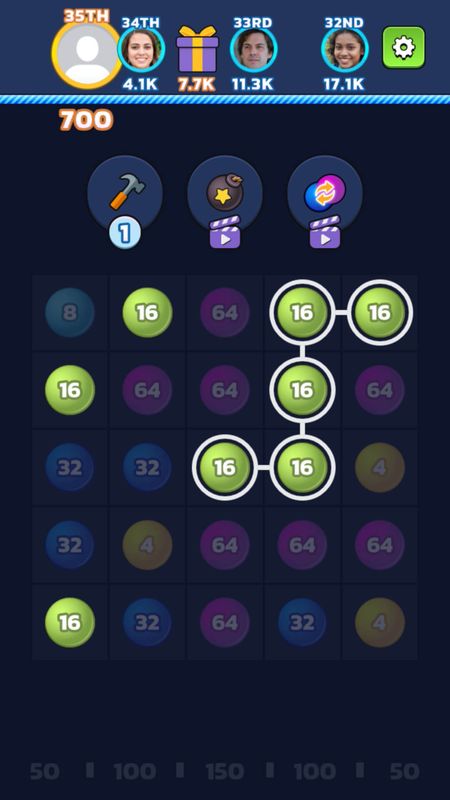Screenshot of 2048 - Link 'n Merge | 2