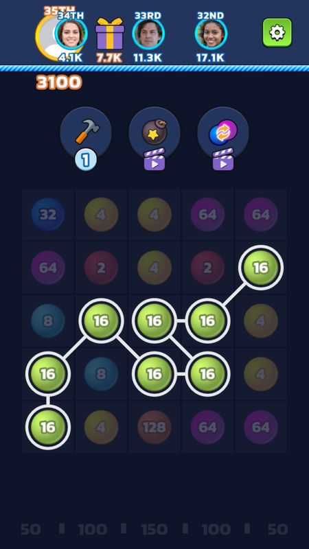 Screenshot of 2048 - Link 'n Merge | 5